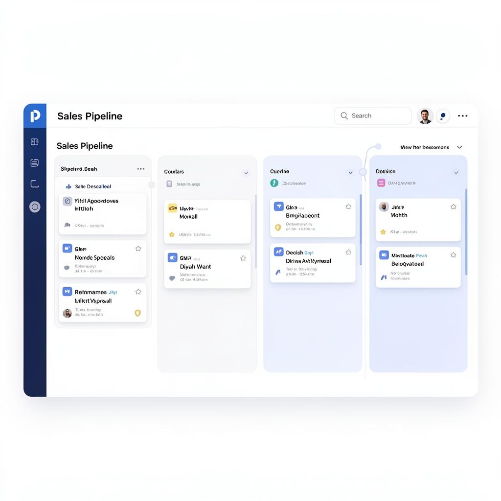CRM sales pipeline interface
