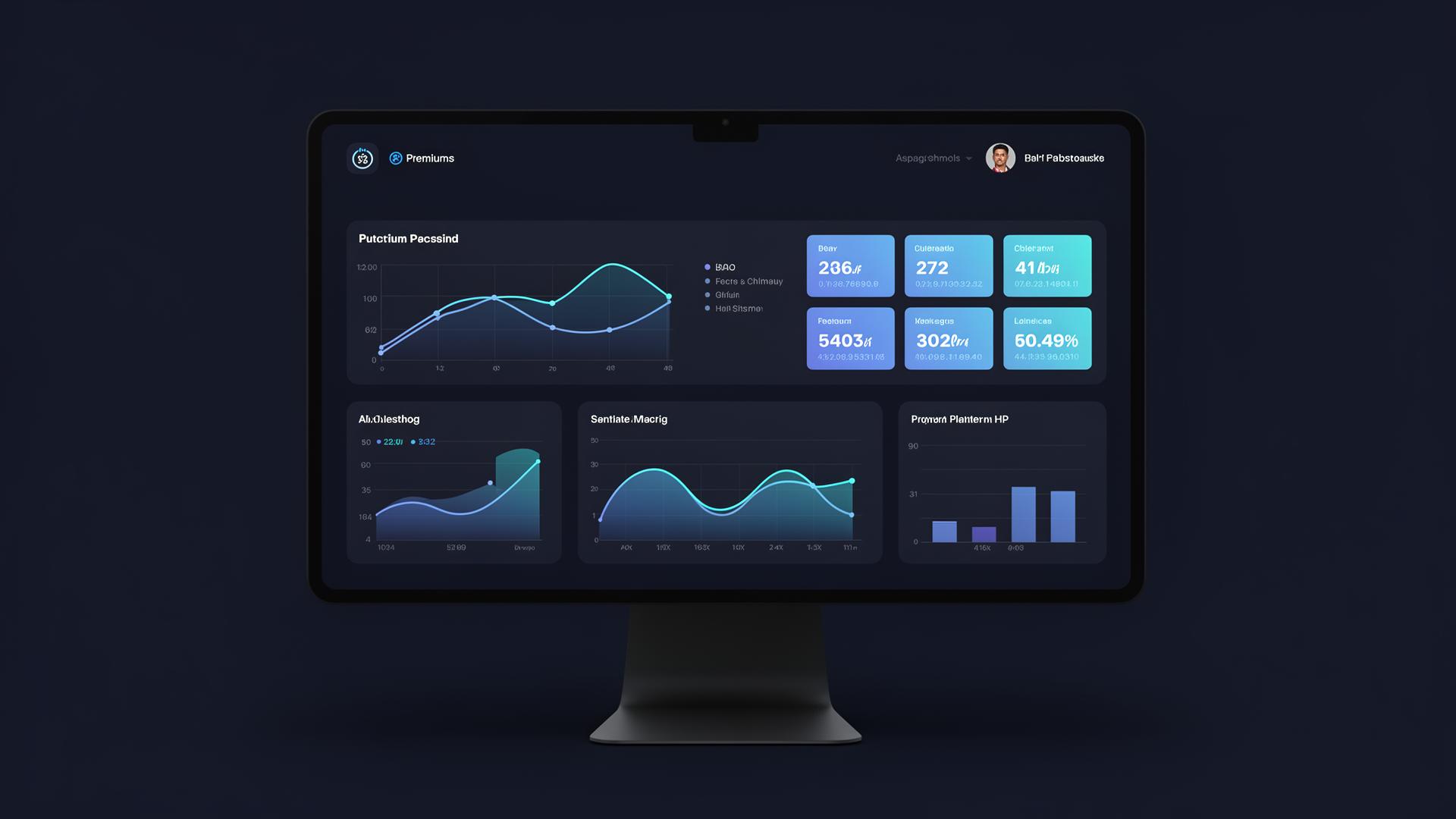 Analytics dashboard mockup