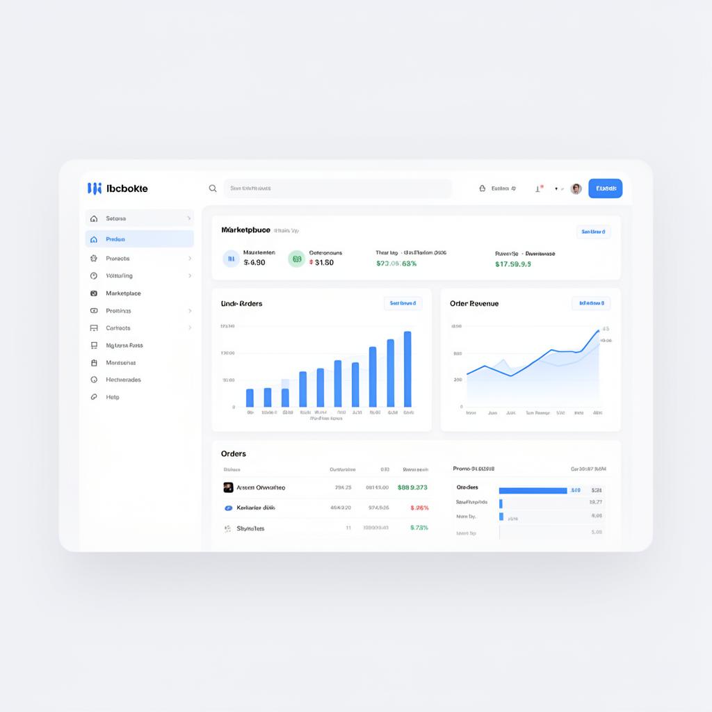 eCommerce management dashboard