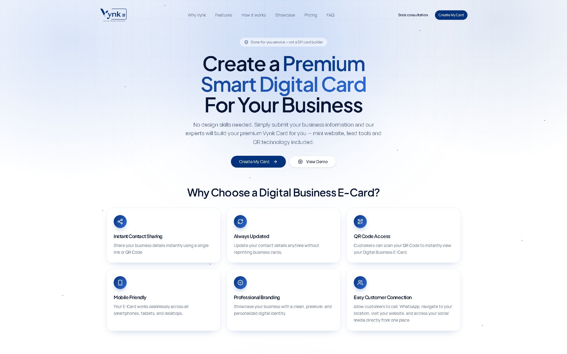VynkCard — SaaS Platform / Digital Business Cards