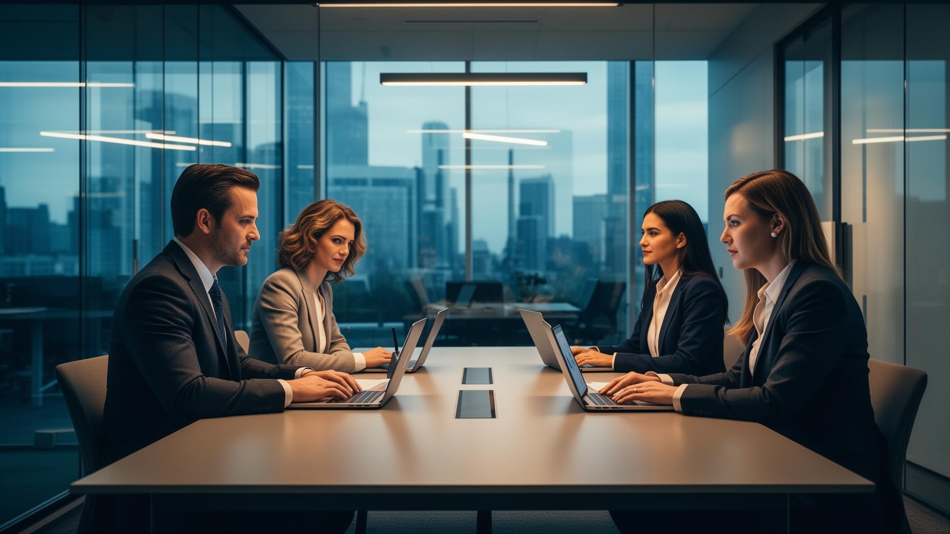 A client strategy session in a modern office